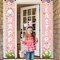 Easter Bunny Porch Sign Banner, Happy Easter Banner, Spring Easter Door Cover, Vinyl, 50.0 x 150.0 inches, Pink